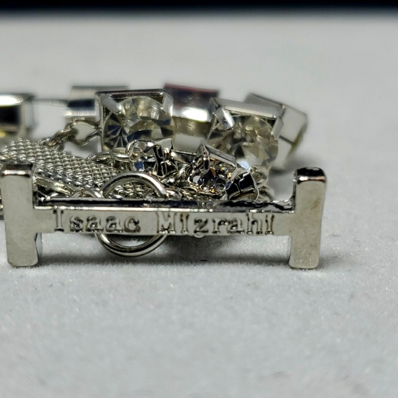 Isaac Mizrahi 4 strand silver rhinestone bracelet - Picture 4 of 5